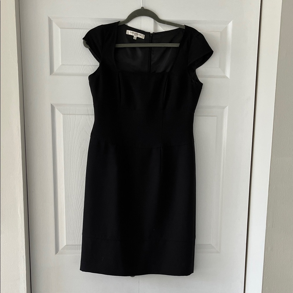 Elegant Black Cap Sleeve Dress